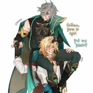 💚 emoji 💚Kaveh×Al-Haitham💚 by @denkawiwi Telegram sticker 9 of 71
