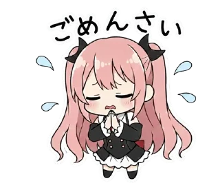 😅 emoji Krul Tepes Chibi Telegram sticker 6 of 10