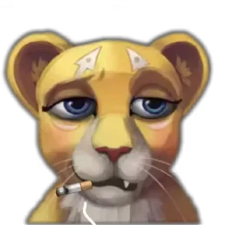 😏 emoji История Львичек Telegram sticker 10 of 19