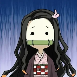😶 emoji Nezuko by @anime_stickerr Telegram sticker 13 of 30