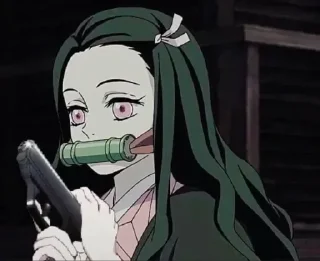 🔫 emoji Nezuko by @anime_stickerr Telegram sticker 10 of 30