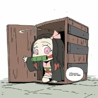 👀 emoji Nezuko by @anime_stickerr Telegram sticker 9 of 30