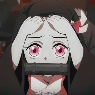 🥺 emoji Nezuko by @anime_stickerr Telegram sticker 6 of 30