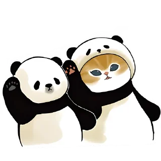 👋 emoji Панда и Нян @Nyasticks Telegram sticker 12 of 41