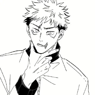 🤔 emoji Юдзи Итадори|JJK. От Фурдо😘 Telegram sticker 18 of 120