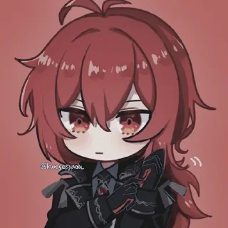 🌟 emoji 🧣𝅄⊹𓈒Diluc - @CUTEGEROIN Telegram sticker 13 of 31