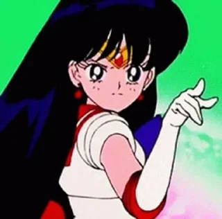🫵 emoji Sailor Mars Telegram sticker 18 of 18