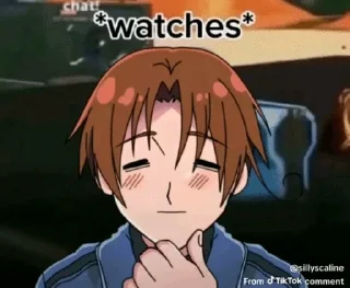 🇮🇹 emoji *watches* hetalia Telegram sticker 7 of 17