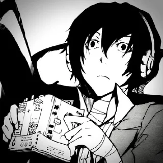 🥀 emoji ✧ dazai by @helpfrhoshi ! ! Telegram sticker 8 of 30