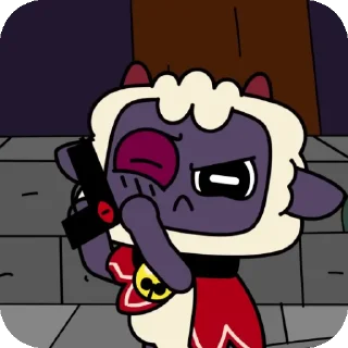 🔫 emoji Deltaplanet cultoftheLamb: @cultlambUwU Telegram sticker 10 of 30