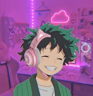 😁 emoji Izuku☺ Telegram sticker 21 of 49