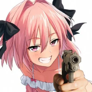 🔫 emoji заенька Астольфо Telegram sticker 15 of 79