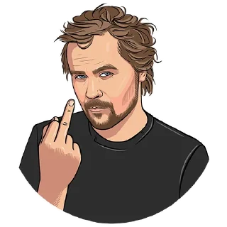 🖕 emoji Би-2 art Telegram sticker 23 of 29