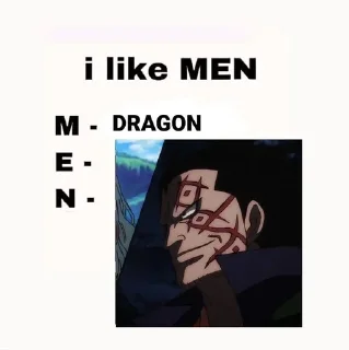 🖤 emoji I like men from One piece! Telegram sticker 8 of 31