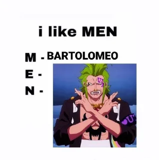 🖤 emoji I like men from One piece! Telegram sticker 7 of 31