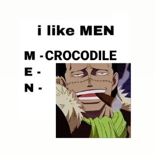 Sticker from I like men from One piece!