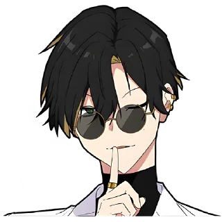 🤫 emoji Злой-кун @nyasticks Telegram sticker 19 of 41
