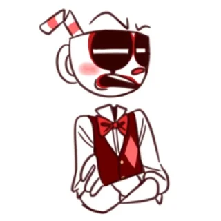 😒 emoji Casino cups @Cupheadart Telegram sticker 16 of 76