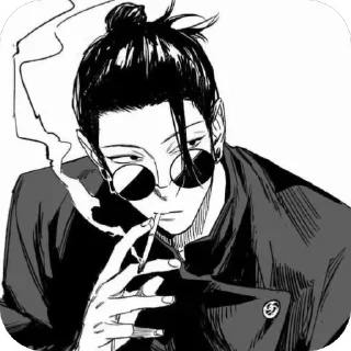 🚬 emoji ꒰ 🐍 ꒱ 𐍃ᥙgᥙrᥙ Ᏽᥱᴛ᧐ BW @jjk_stickersOG Telegram sticker 20 of 78