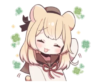 😅 emoji hamster girl 🐹 ➝ @benti_stickers Telegram sticker 23 of 38