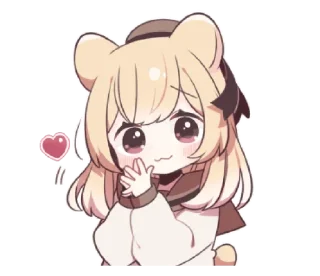 😍 emoji hamster girl 🐹 ➝ @benti_stickers Telegram sticker 20 of 38