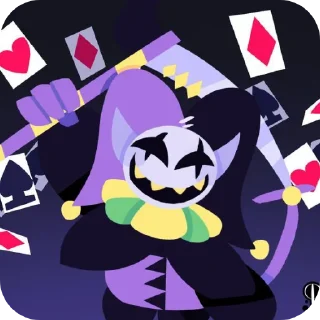🤡 emoji Jevil V2 @UndertaleDeltaruneStickersArts Telegram sticker 15 of 44