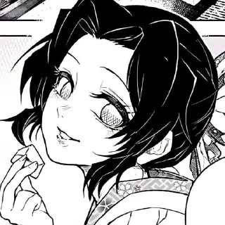 😁 emoji Shinobu Kochou Manga Telegram sticker 19 of 88