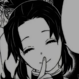 🤫 emoji Shinobu Kochou Manga Telegram sticker 12 of 88