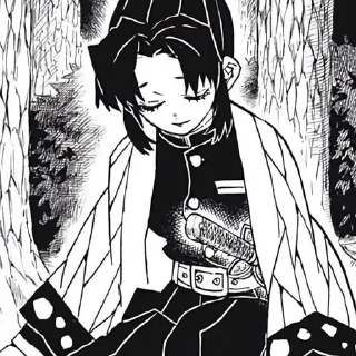 😓 emoji Shinobu Kochou Manga Telegram sticker 14 of 88