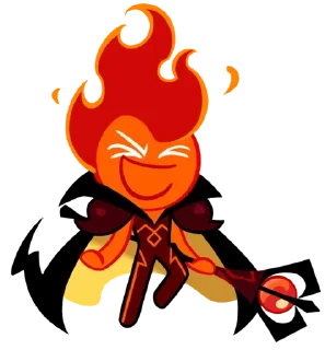 😆 emoji Fire Spirit Cookie @artsfromwhite1 Telegram sticker 6 of 69