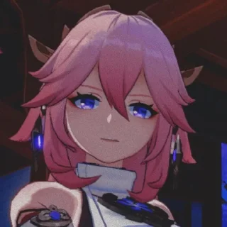 🤍 emoji Яэ Мико хот Telegram sticker 14 of 36