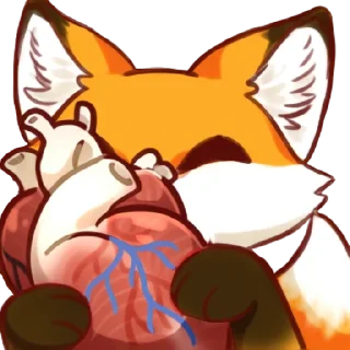 🫀 emoji Red Fox 🎉 @CrazySnep Telegram sticker 10 of 17