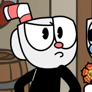 Sticker from Cuphead dlc rap @cupheadmug