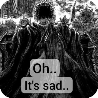 😕 emoji Berserk Telegram sticker 3 of 14