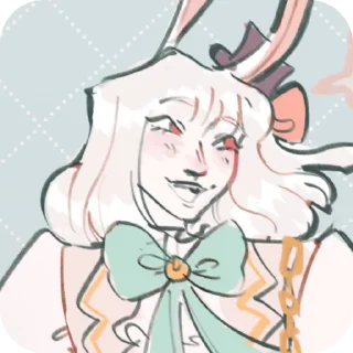 ✋ emoji ⟡ິ Bunny Blᴀnᴄ :: Telegram sticker 11 of 26
