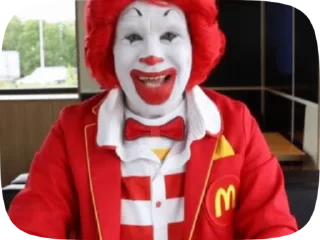 😘 emoji Ronald McDonald Memes Telegram sticker 16 of 41