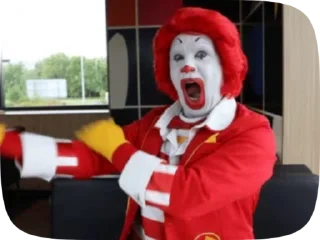 💪 emoji Ronald McDonald Memes Telegram sticker 12 of 41