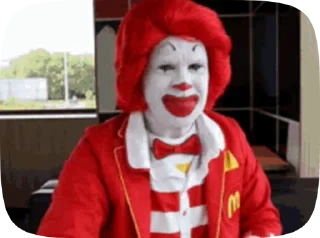 👍 emoji Ronald McDonald Memes Telegram sticker 7 of 41