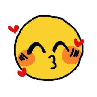 😙 emoji cute cursed emoji. Telegram sticker 9 of 91