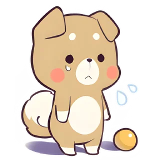 😢 emoji Красивый щенок @Nyasticks Telegram sticker 12 of 41