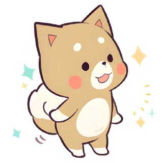 🤩 emoji Красивый щенок @Nyasticks Telegram sticker 17 of 41