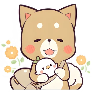 🤗 emoji Красивый щенок @Nyasticks Telegram sticker 10 of 41