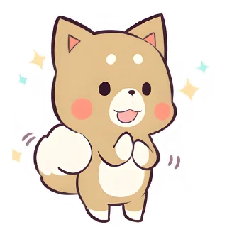 🥳 emoji Красивый щенок @Nyasticks Telegram sticker 13 of 41