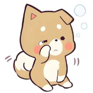 😢 emoji Красивый щенок @Nyasticks Telegram sticker 16 of 41