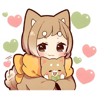 🥰 emoji Щенок Шиба @nyasticks Telegram sticker 5 of 41
