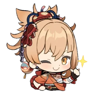 Sticker from Genshin Impact chibi