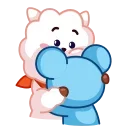 👨‍❤️‍👨 emoji BT21 Telegram sticker 7 of 27