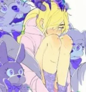 Sticker from Vanessa/Vanny Fnaf9 arts