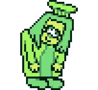 🌟 emoji Зелёная @sticker_deltarune @fStikBot Telegram sticker 19 of 31