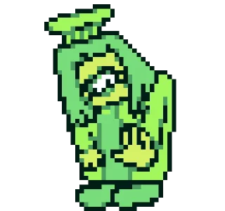 🌟 emoji Зелёная @sticker_deltarune @fStikBot Telegram sticker 24 of 31